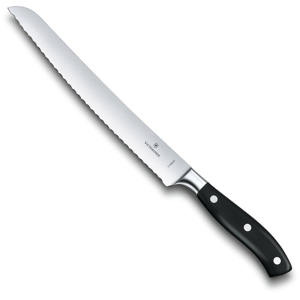 Swiss Army Brands 2024 Victorinox Kitchen Grande Maitre, 9In Bread, Pom Handles, Forged Steel, Parer Gift Box VIC-7.7433.23G - main